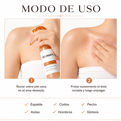 Exfoliante Corporal de Cúrcuma y Ácido Kójico - Piel Suave y Tono Uniforme - 250ml