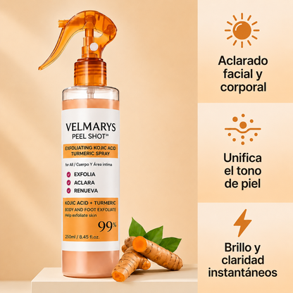 Exfoliante Corporal de Cúrcuma y Ácido Kójico - Piel Suave y Tono Uniforme - 250ml