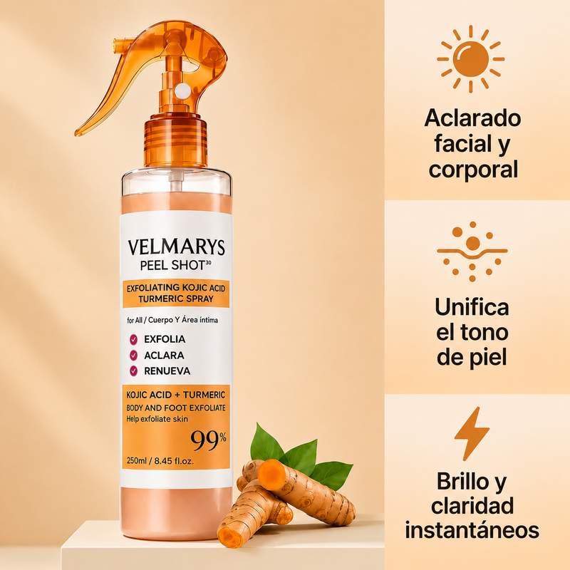 Exfoliante Corporal de Cúrcuma y Ácido Kójico - Piel Suave y Tono Uniforme - 250ml